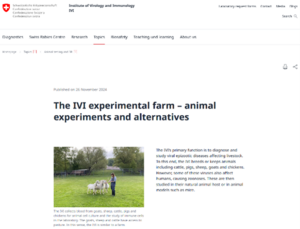 Website of the Institute of Virology and Immunology (IVI)